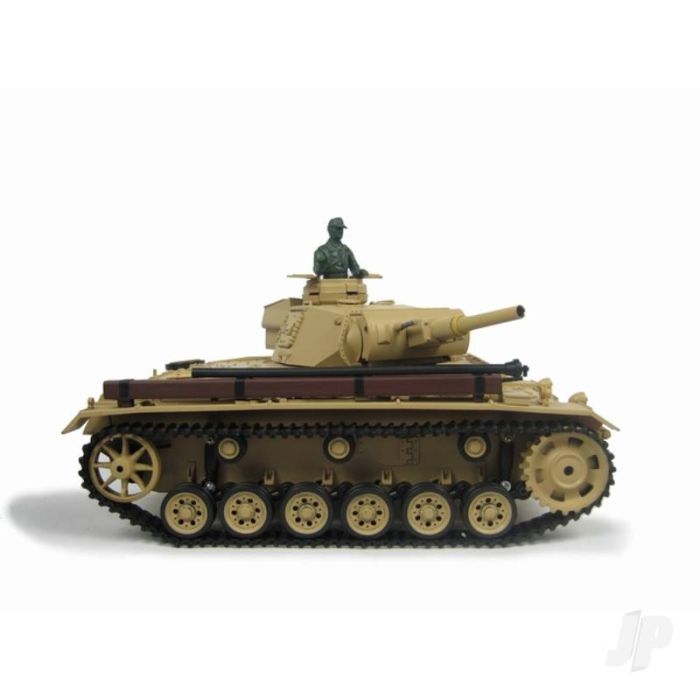Heng Long 1:16 German Tauch Panzer III RC Tank 2.4GHz+Shooter+Smoke+Sound)