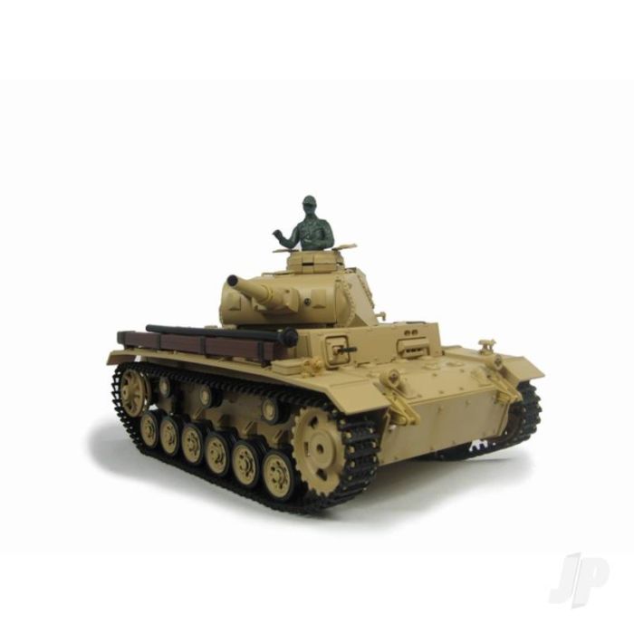 Heng Long 1:16 German Tauch Panzer III RC Tank 2.4GHz+Shooter+Smoke+Sound)