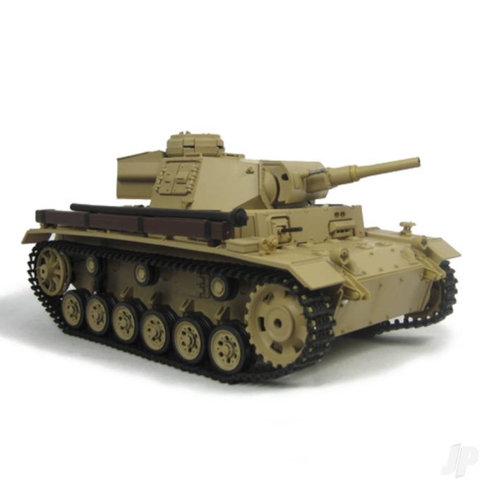 1:16 Tauch Panzer III RTR RC Model Tank w/Smoke, Sound & Shoots