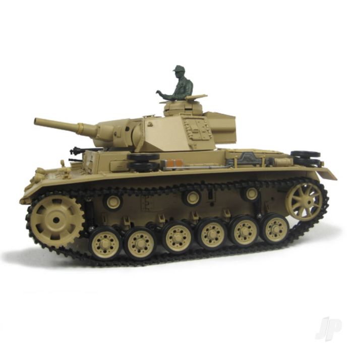 1:16 Tauch Panzer III RTR RC Model Tank w/Smoke, Sound & Shoots