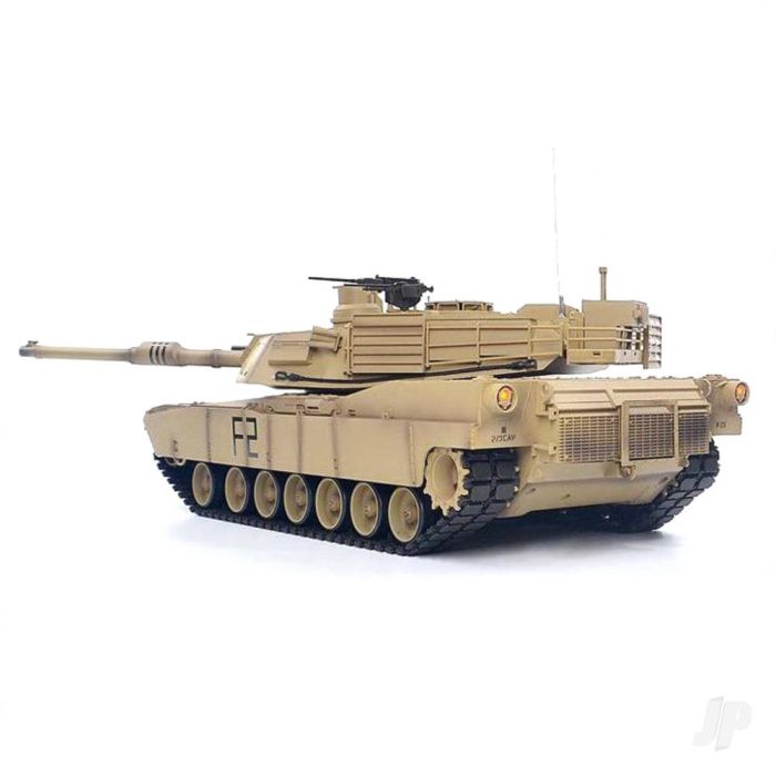 Henglong 1:16 U.S. M1A2 Abrams Tank Infrared Battle System, Shoots, Smoke, Sound, Metal Gearbox, Idler, Drive Wheel, Track
