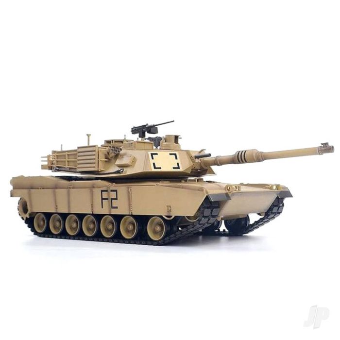 Henglong 1:16 U.S. M1A2 Abrams Tank Infrared Battle System, Shoots, Smoke, Sound, Metal Gearbox, Idler, Drive Wheel, Track