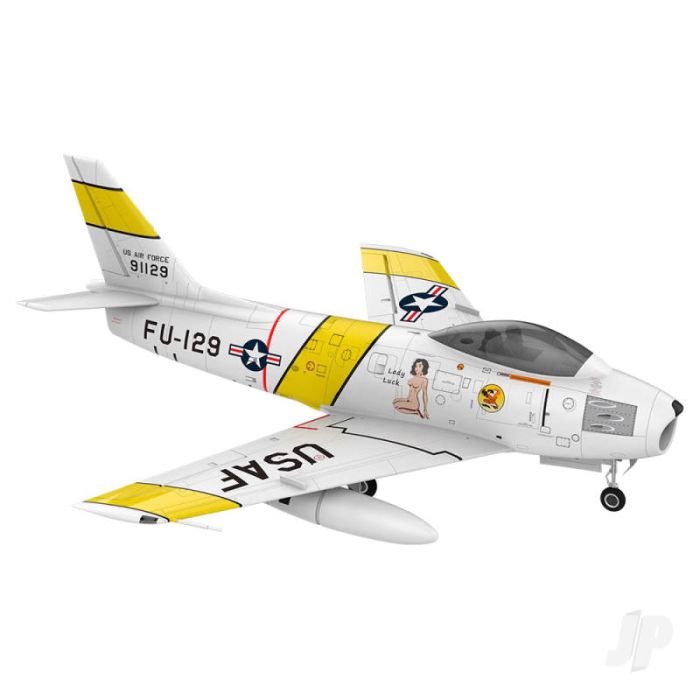 HSD Jets F-86 Sabre 120mm EDF 12S Foam Jet, Yellow Ribbon (PNP)