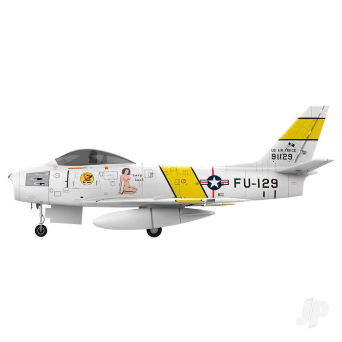 HSD Jets F-86 Sabre 120mm EDF 12S Foam Jet, Yellow Ribbon (PNP)