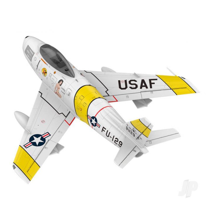 HSD Jets F-86 Sabre 120mm EDF 12S Foam Jet, Yellow Ribbon (PNP)