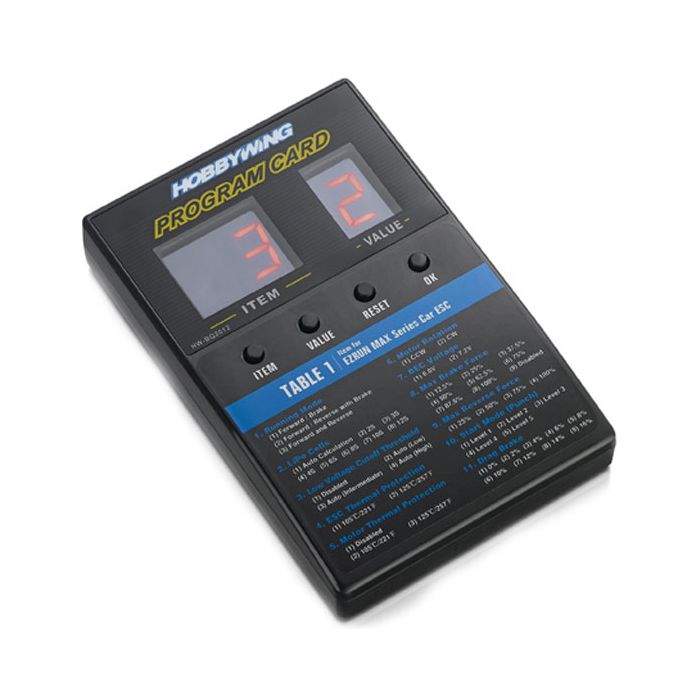 HOBBYWING LED PROGRAM CARD - GENERAL