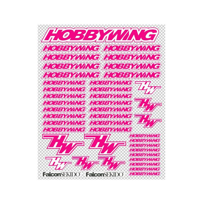 HOBBYWING PINK/WHITE DECAL SHEET