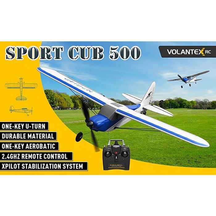 Volantex Sport Cub 500 RTF Sonik RC Trainer Plane w/Gyro – Blue