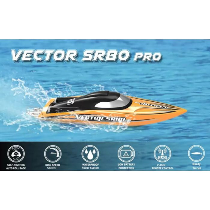Volantex Vector SR80 Pro ARTR (No Batt/Chgr) RC Boat - Black/Orange
