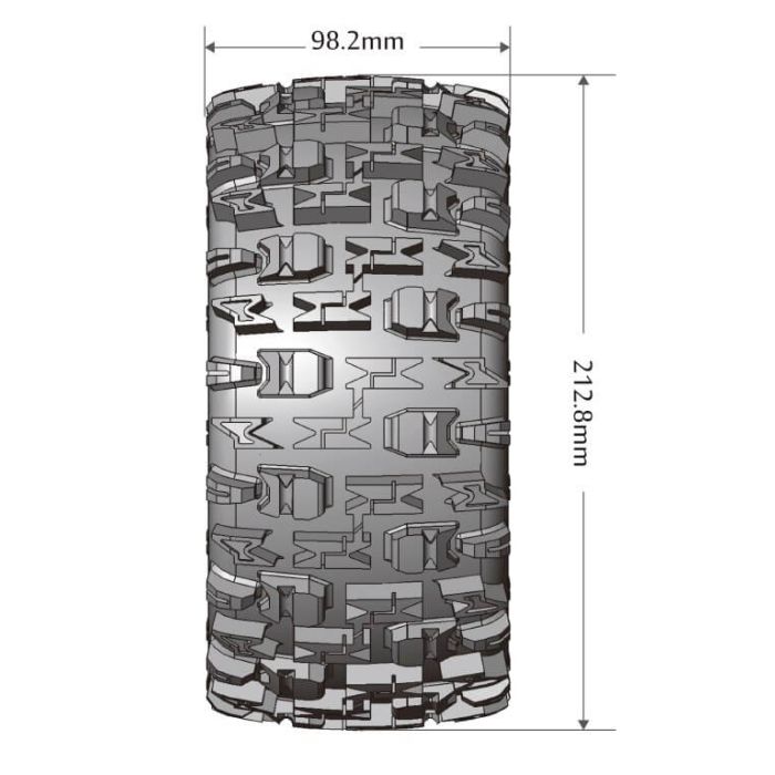 Louise RC X-Pioneer Arrma Kraton 8S (24mm Hex) Wheels & Tyres (Pair)