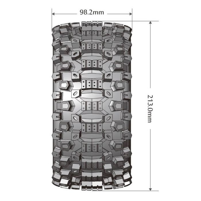 Louise RC X-Uphill X-Maxx (24mm Hex) Wheels & Tyres (Pair)