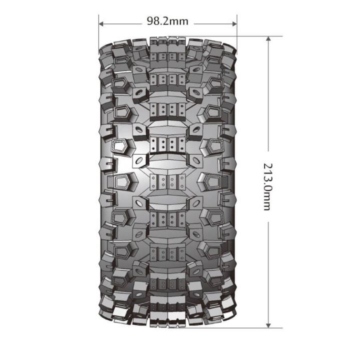 Louise RC X-Uphill Arrma Kraton 8S (24mm Hex) Wheels & Tyres (Pair)