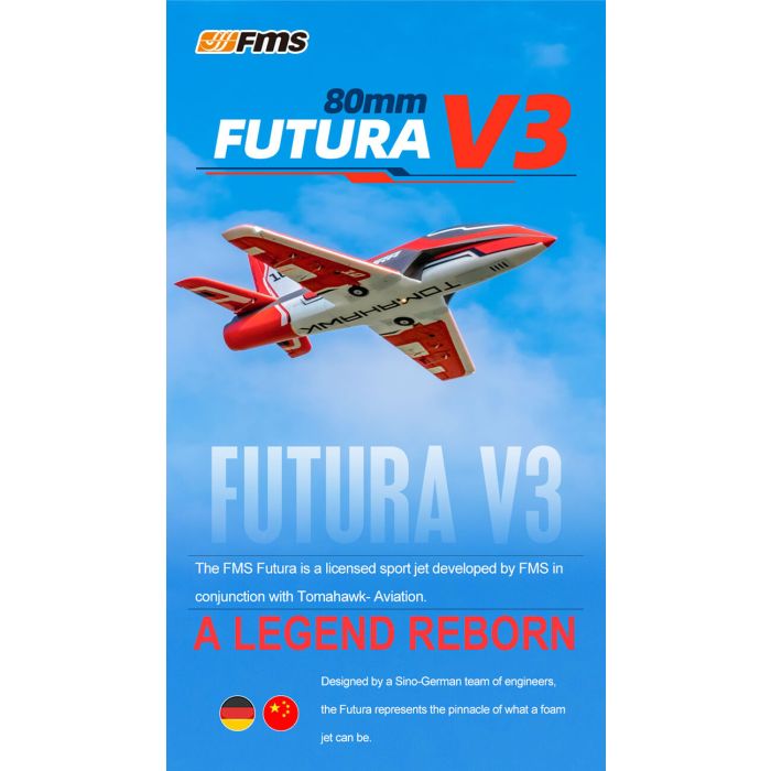 FMS Futura V3 80mm EDF ARTF (no Tx/Rx/Batt) RC Jet Plane