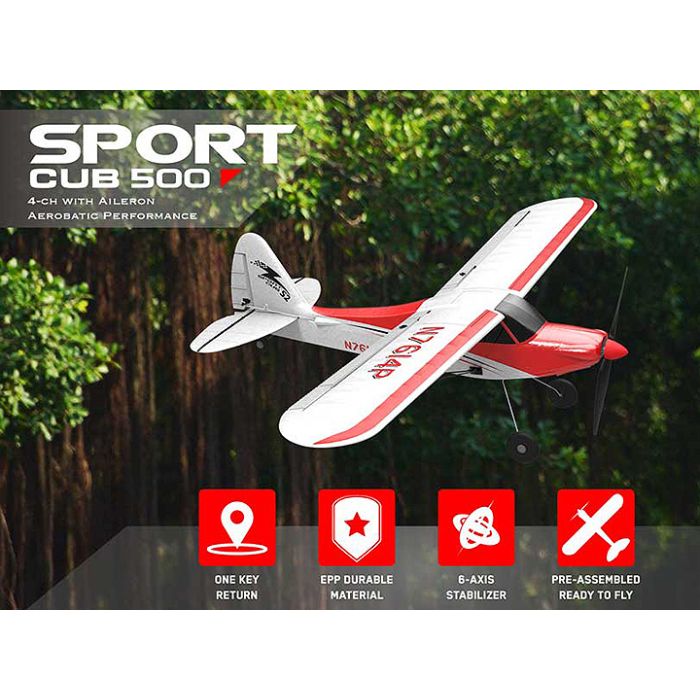 Volantex Sport Cub 500 RTF Sonik RC 4-Channel Trainer Plane w/Gyro Stabilisation