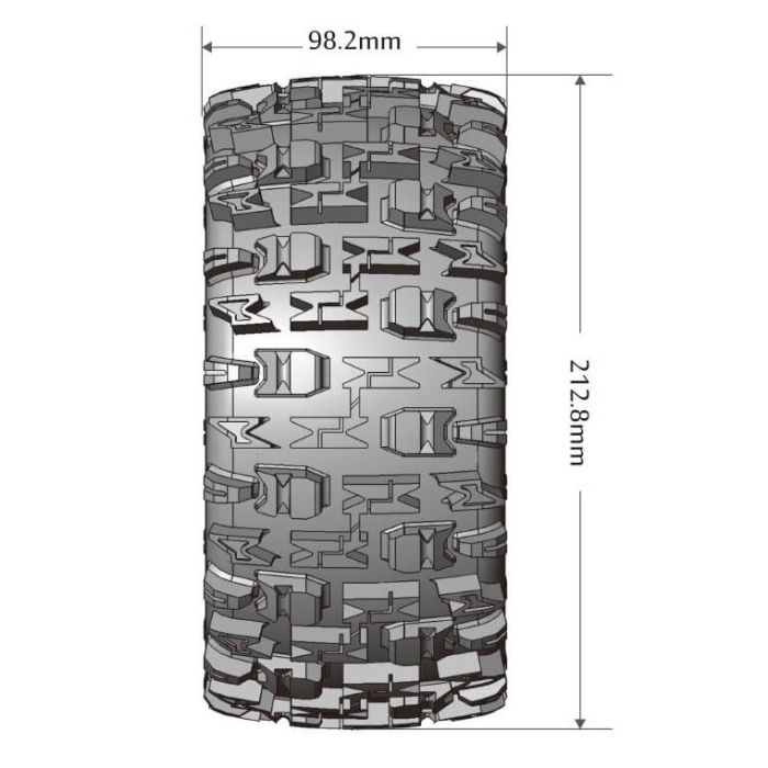 Louise RC X-Pioneer X-Maxx (24mm Hex) Wheels & Tyres (Pair)