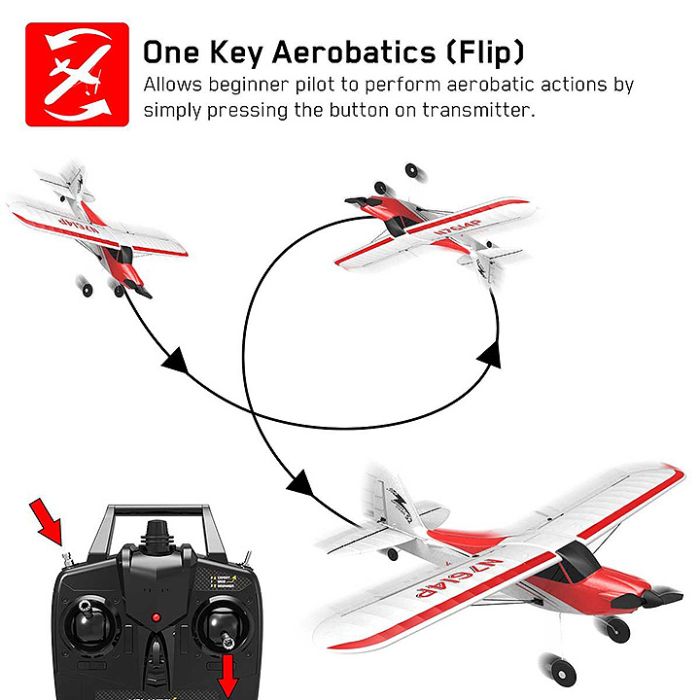 Volantex Sport Cub 500 RTF Sonik RC 4-Channel Trainer Plane w/Gyro Stabilisation