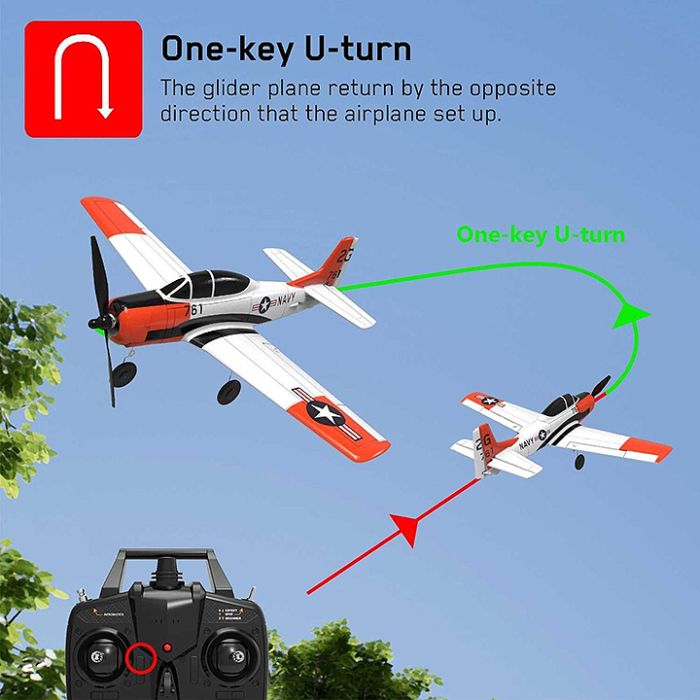 Volantex T-28 Trojan RTF RC Model Trainer Plane w/Gyro EPP Ready-To-Fly