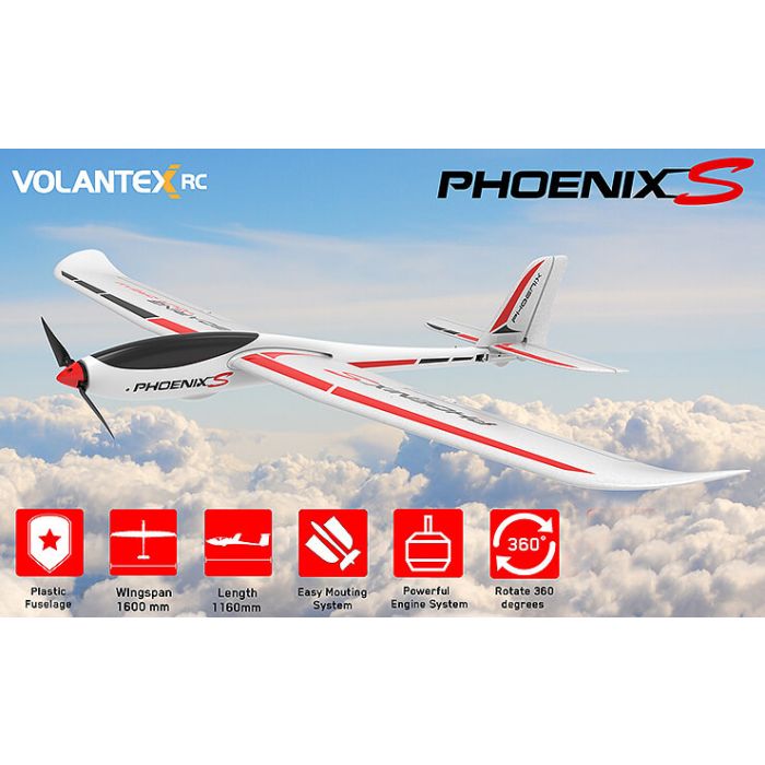 Volantex Phoenix S (1600mm) ARTF (no Tx/Rx/Batt) RC Electric Glider