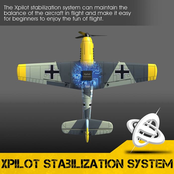 Volantex Messerschmitt Me Bf 109 RTF RC Model Plane w/Gyro EPP Ready-To-Fly