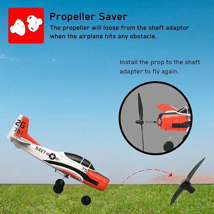 Volantex T-28 Trojan RTF RC Model Trainer Plane w/Gyro EPP Ready-To-Fly