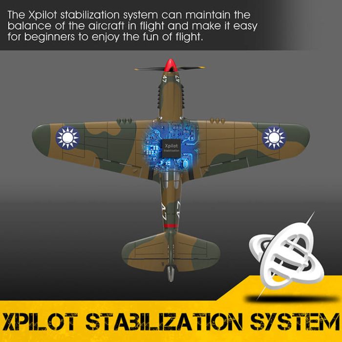 Volantex P-40 Warhawk RTF RC Model Plane w/Gyro EPP Ready-To-Fly