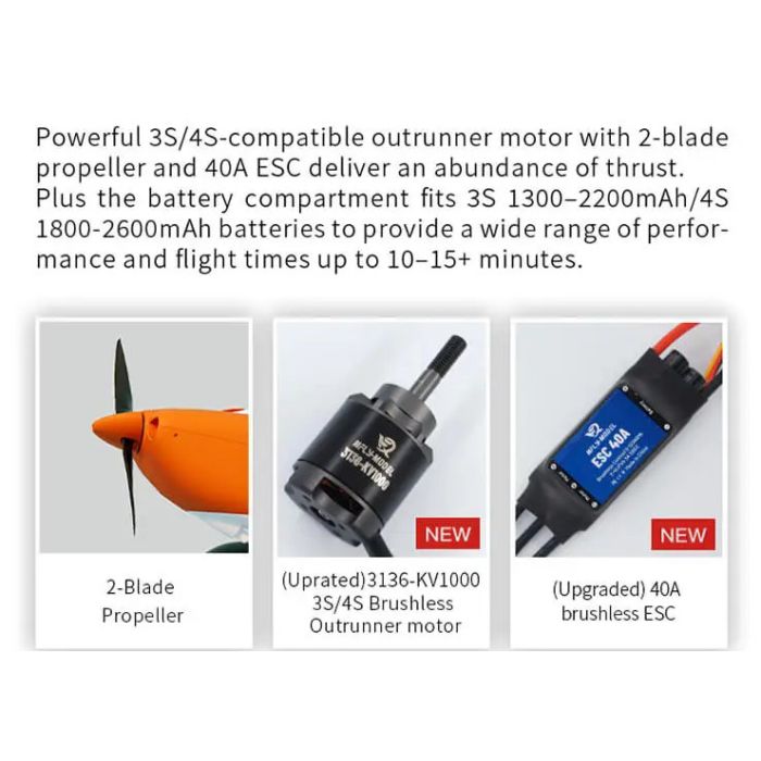 XFLY Glastar V2 STOL Bush Trainer RC Plane (1233mm) ARTF (no Tx/Rx/Batt)