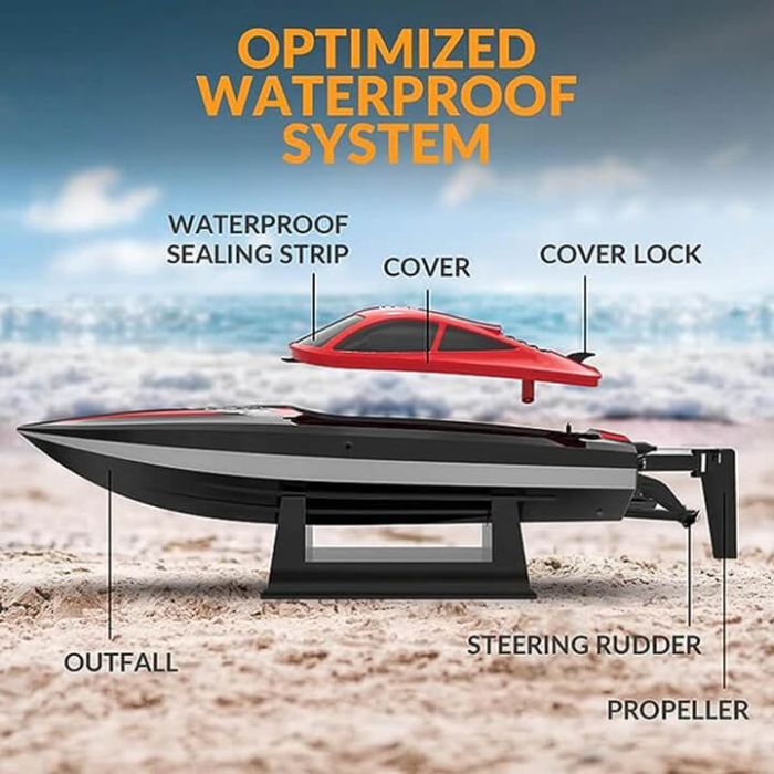 Volantex Racent Vector Lumen RTR RC Model Boat - Red
