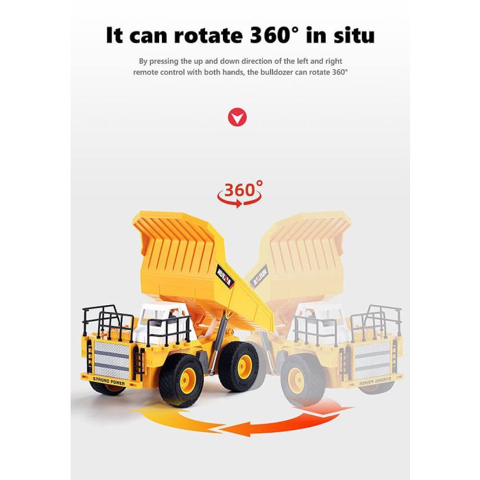 Huina 1:24 RC Dump Truck Tipper Lorry -  6 Function