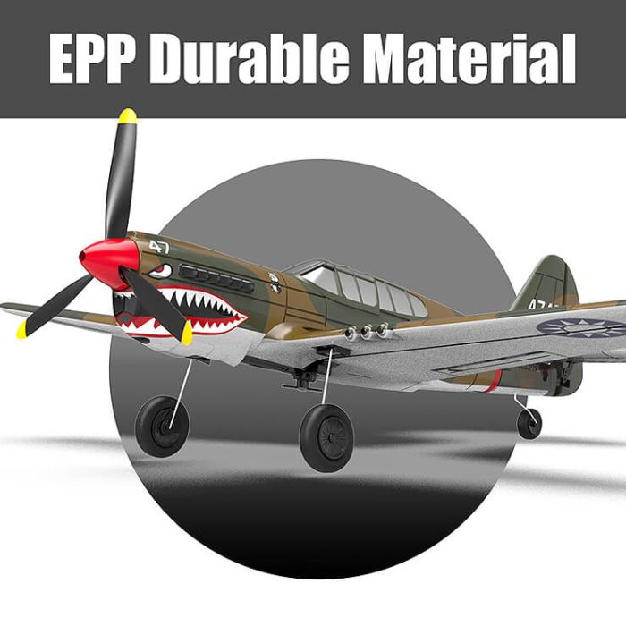 Volantex P-40 Warhawk RTF RC Model Plane w/Gyro EPP Ready-To-Fly