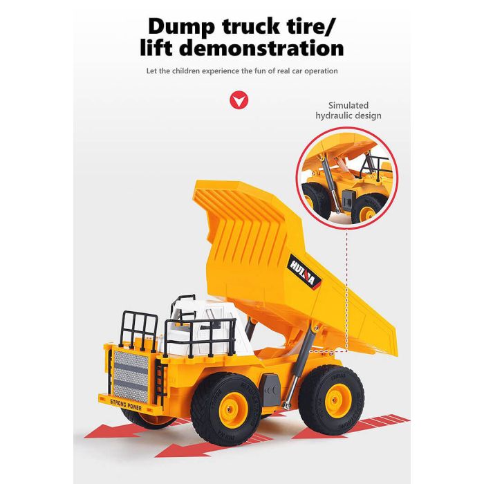 Huina 1:24 RC Dump Truck Tipper Lorry -  6 Function