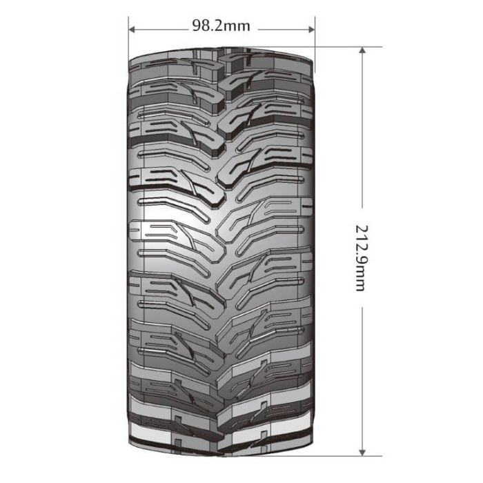 Louise RC X-Cyclone X-Maxx (24mm Hex) Wheels & Tyres (Pair)
