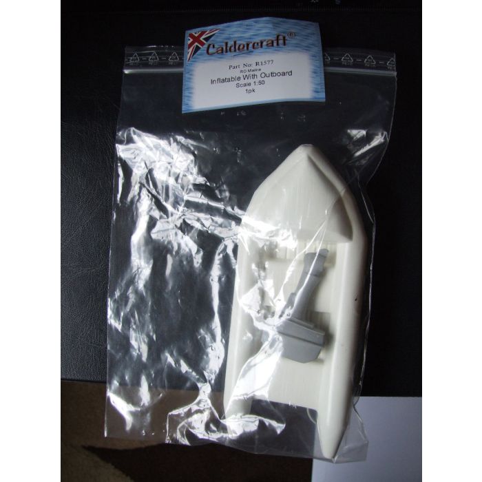 Resin Inflatable Dinghy Type W3 with Dummy Outboard Motor 1:25 Scale
