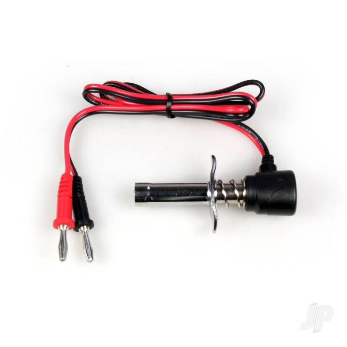 JP Lock On Glow Plug Start Igniter Clip Short w/Banana Plugs for RC Nitro Engine