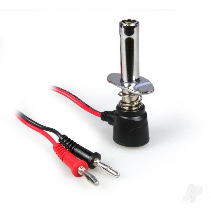 JP Lock On Glow Plug Start Igniter Clip Short w/Banana Plugs for RC Nitro Engine