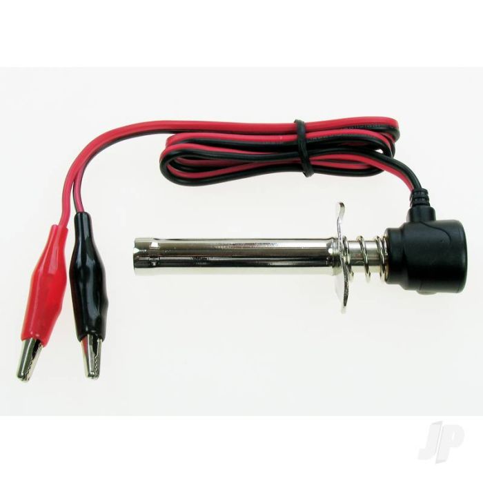 JP Lock On Glow Plug Start Igniter Clip Long w/Croc Clips for RC Nitro Engine