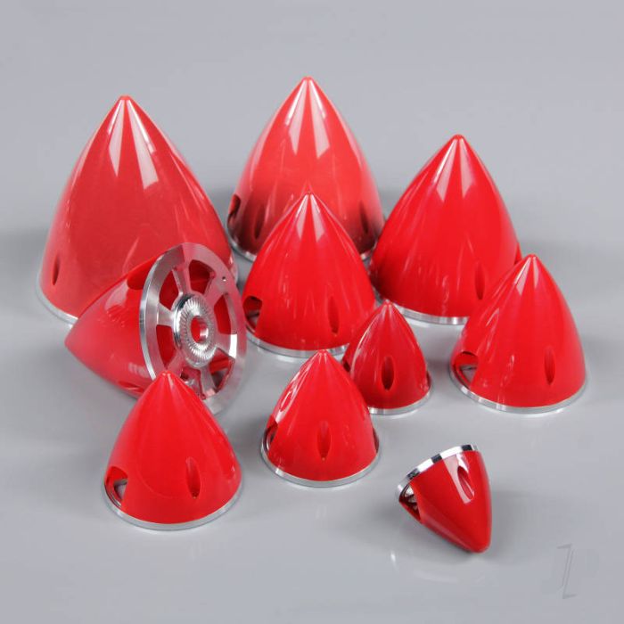 JP 75mm Red Spinner (with Aluminium Back Plate) For RC Model Plane