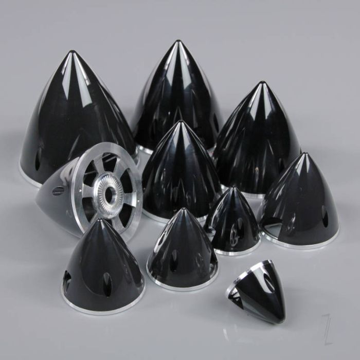 JP 102mm Black Spinner (with Aluminium Back Plate) For RC Model Plane