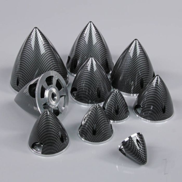 JP 45mm Carbon Look Spinner (with Aluminium Back Plate) For RC Model Plane