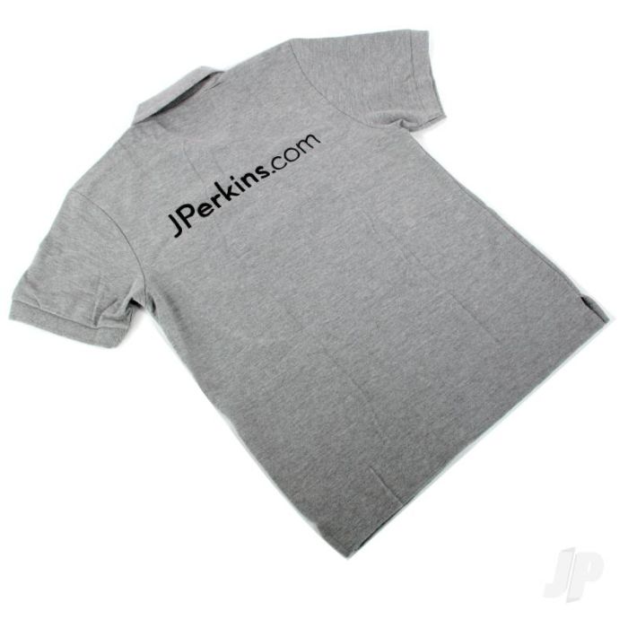 JP RC Polo Shirt Light Grey (Size S) For RC Model Enthusiasts