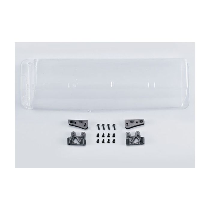 Killerbody RC Car Clear Polycarbonate Rear Wing & Mounts For 1/7