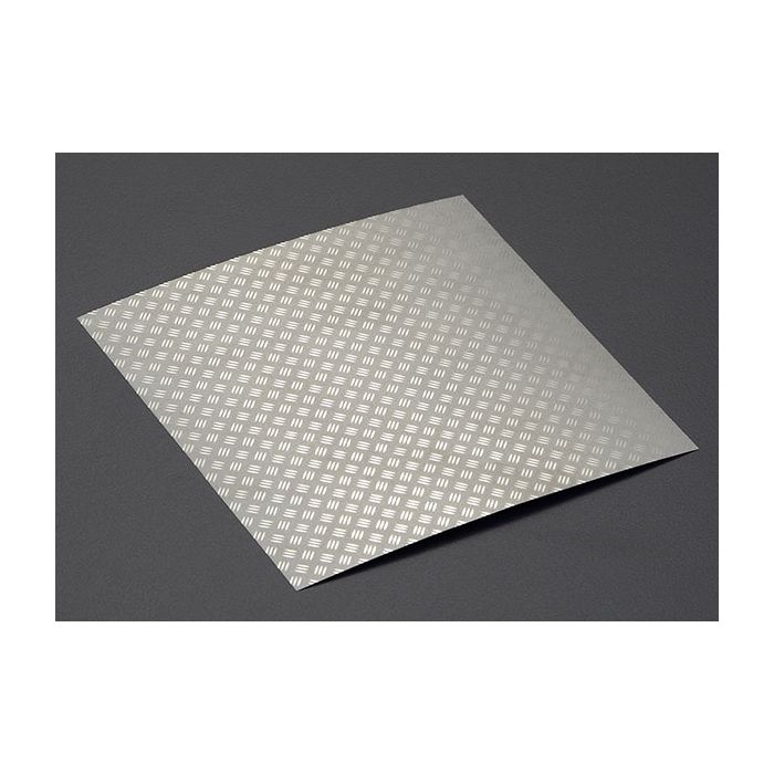 Killerbody RC Car Stainless Steel Modified Chequer Plate Silver (100mm Square)