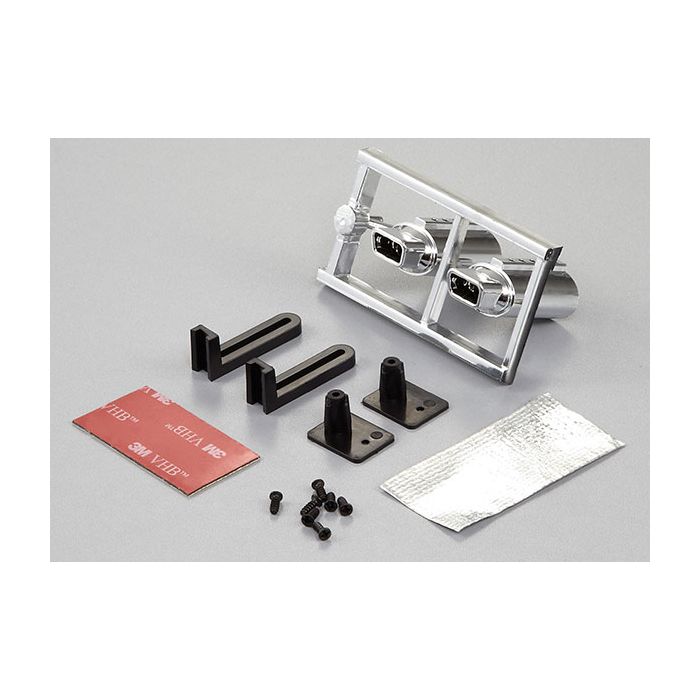 Killerbody RC Car Chrome Type B Square Exhaust Pipe w/O Led