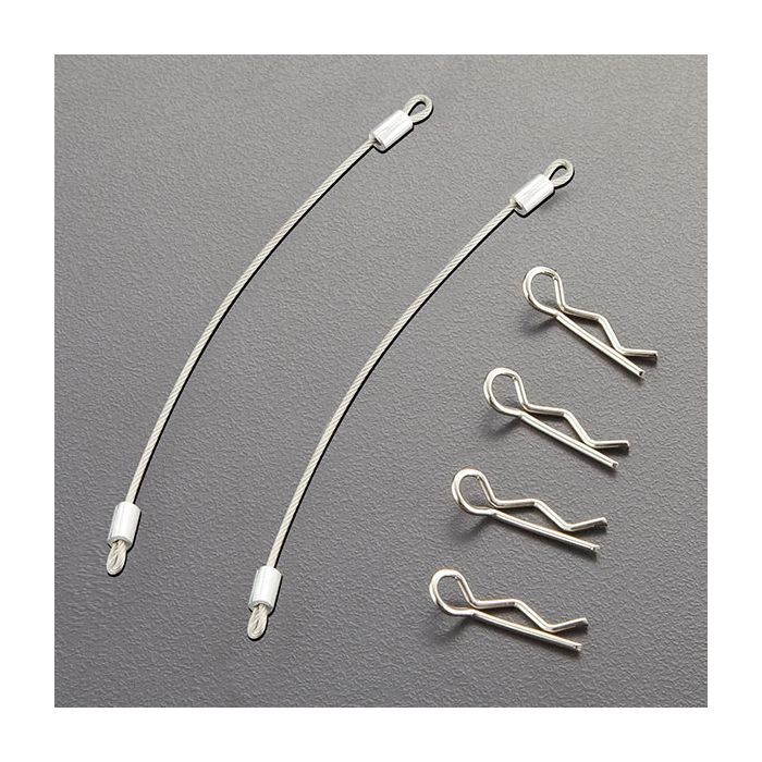 Killerbody RC Car Body Rope W/Clip Set (Metal) 100mm