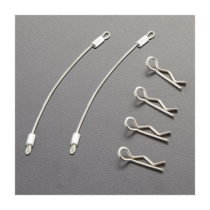 Killerbody RC Car Body Rope W/Clip Set (Metal) 80mm
