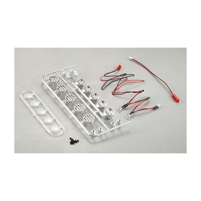 Killerbody RC Car Chrome Spot Lights W/Led Unit Set (5)