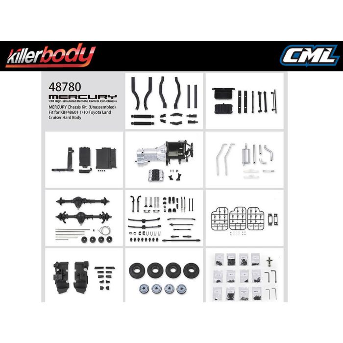 Killerbody 1:10 Mercury RC Rock Crawler Car Chassis Kit
