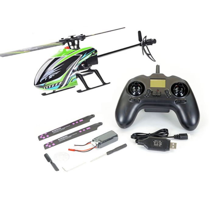 Kootai F03 Flybarless RC RTF Helicopter w/Gyro, Autoland, Lights - Green