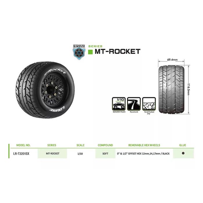Louise RC MT-Rocket Removable Hex 12,14,17mm 0"& 1/2" Offset