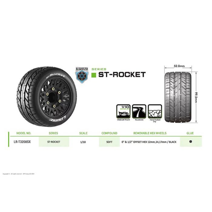 Louise RC ST-Rocket Removable Hex 12,14,17mm 0"& 1/2" Offset