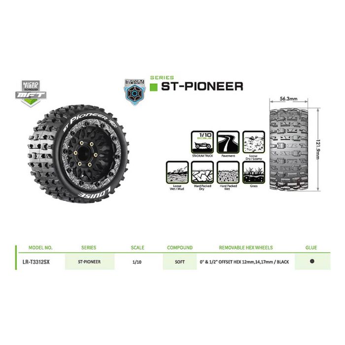Louise RC ST-Pioneer Removable Hex 12,14,17mm 0"& 1/2" Offset